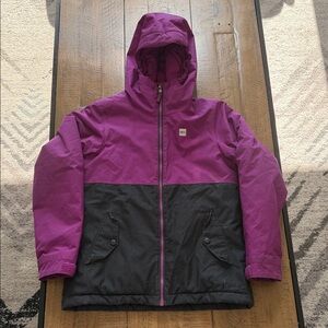 MEC Two-Tone Magenta and Black Hooded Jacket